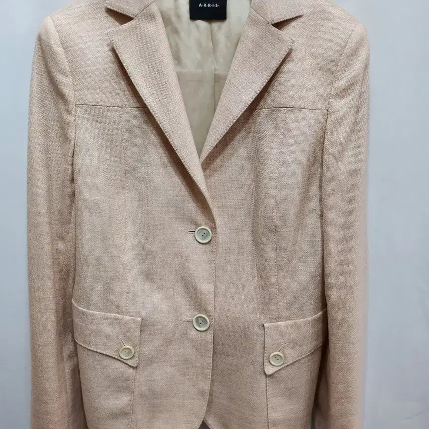 [BUNJANG] Akris Baby Pink Cashmere Jacket / (정품)아크리스 베이비핑크 여성 자켓