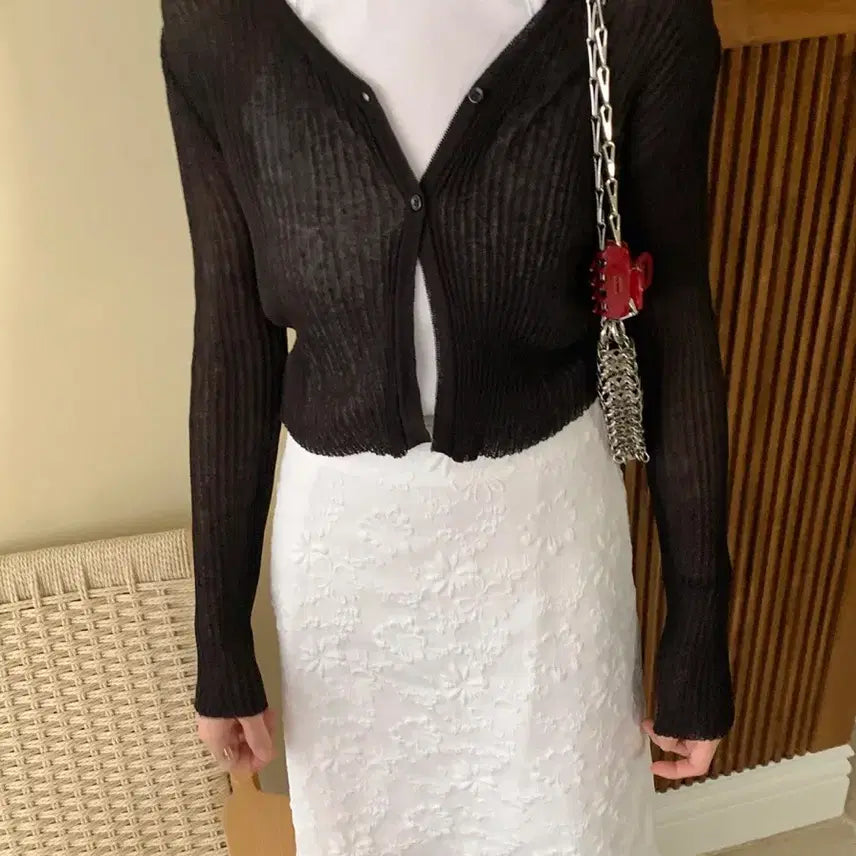 [SOLD OUT] 크렘므 하객룩 베이드 자가드 스커트 s