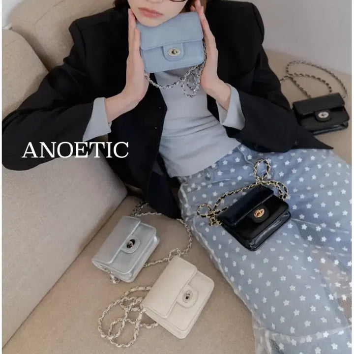 [BUNJANG] Anothetic ANC Classic Mini Bag Chain Crossbody Silver / 아노에틱 ANC 클래식 미니백 체인 크로스백 실버