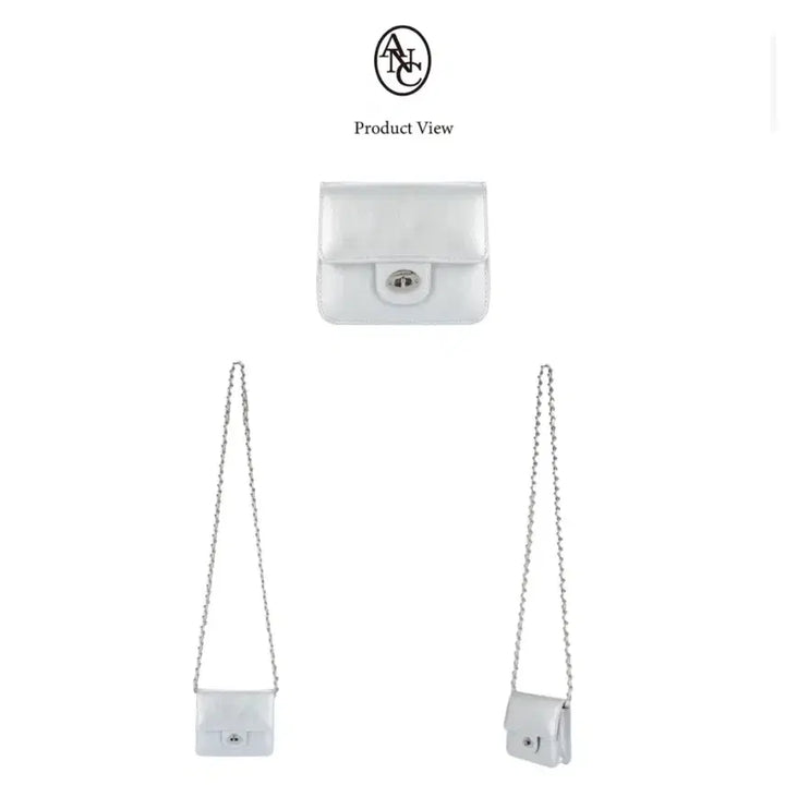 [BUNJANG] Anothetic ANC Classic Mini Bag Chain Crossbody Silver / 아노에틱 ANC 클래식 미니백 체인 크로스백 실버