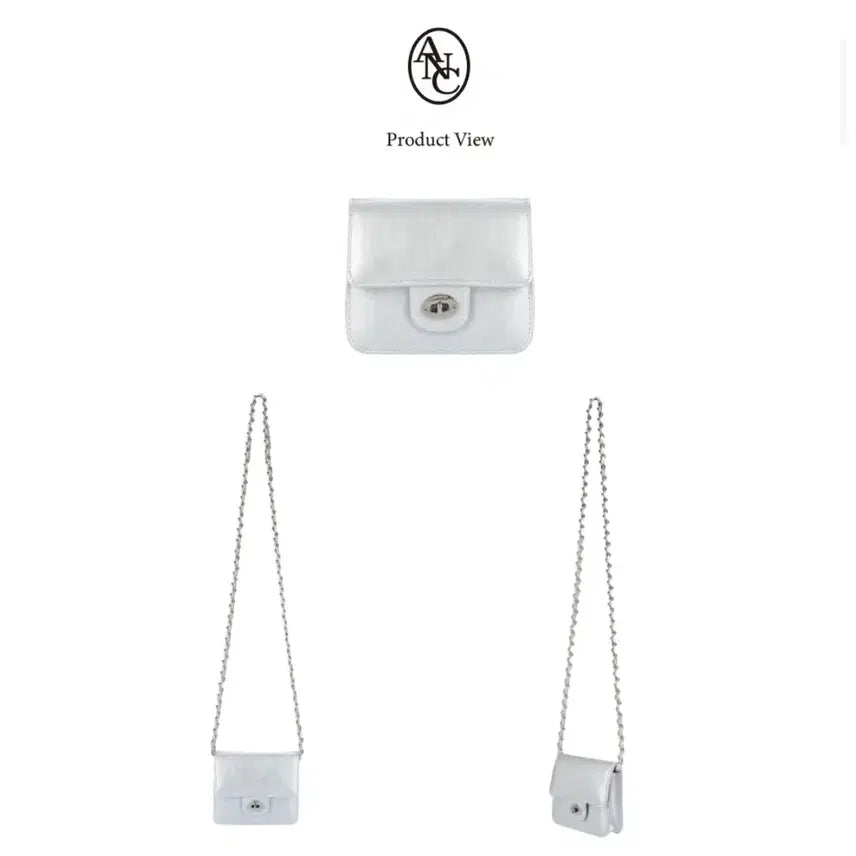 [BUNJANG] Anothetic ANC Classic Mini Bag Chain Crossbody Silver / 아노에틱 ANC 클래식 미니백 체인 크로스백 실버
