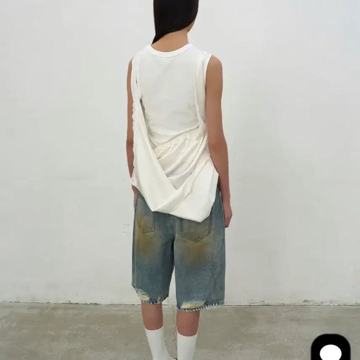 [SOLD OUT] LCDC washed blue denim shorts