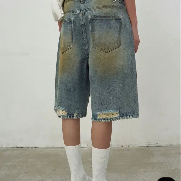 [SOLD OUT] LCDC washed blue denim shorts
