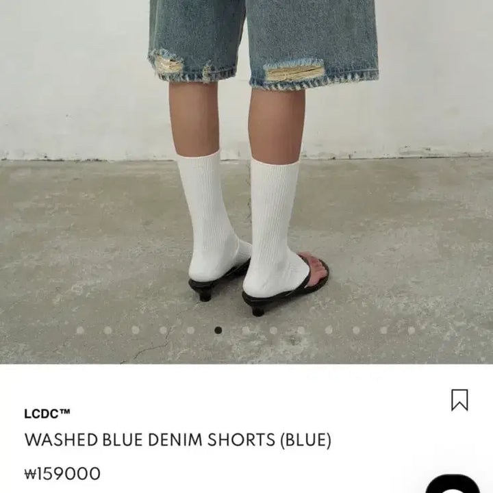 [SOLD OUT] LCDC washed blue denim shorts