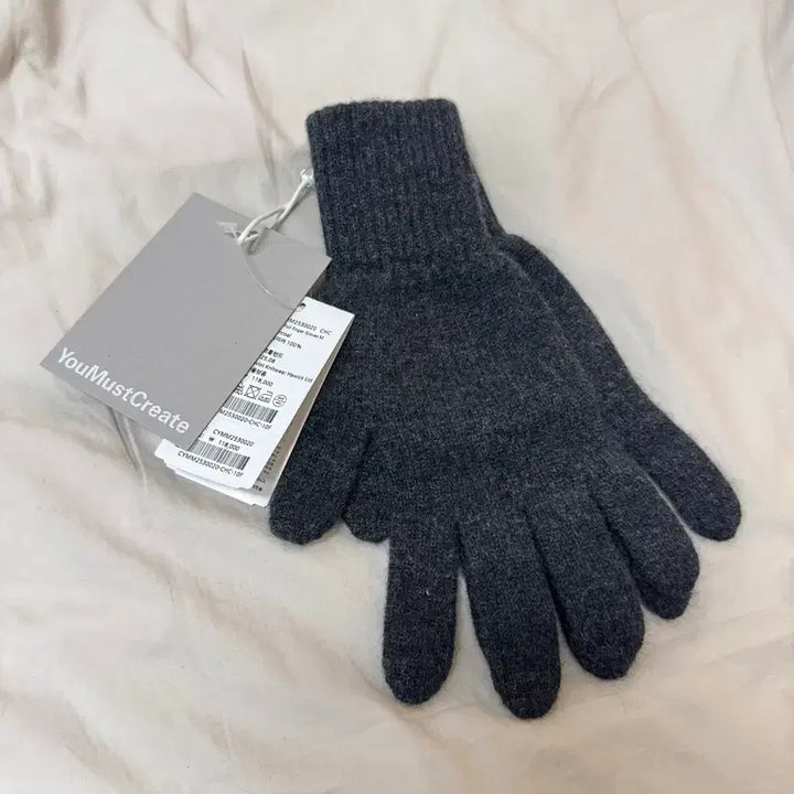 [BUNJANG] YMC Cashmere Gloves Charcoal / (새제품)YMC 캐시미어 장갑 챠콜 - F