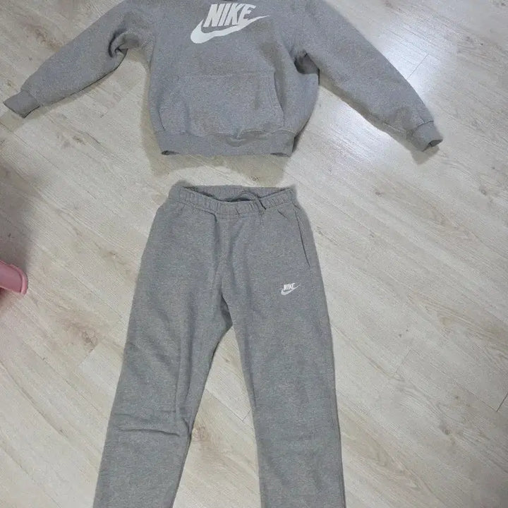 [BUNJANG] Nike Gray Hooded Training Suit / 나이키 회색 후드 트레이닝복 상(m)하(s)의