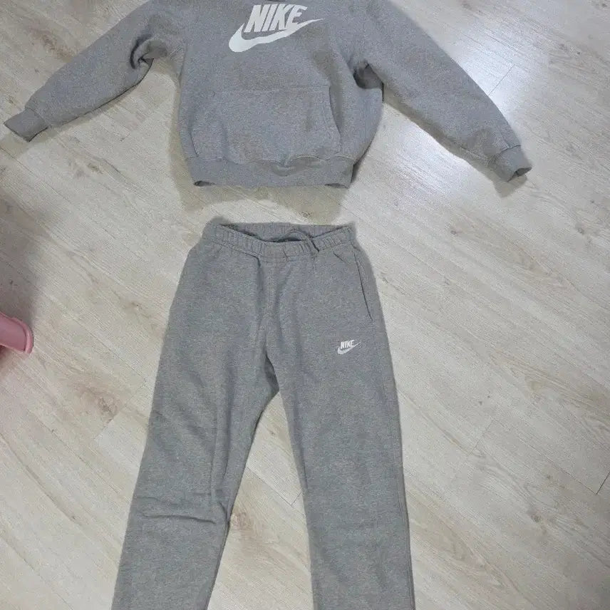 [BUNJANG] Nike Gray Hooded Training Suit / 나이키 회색 후드 트레이닝복 상(m)하(s)의