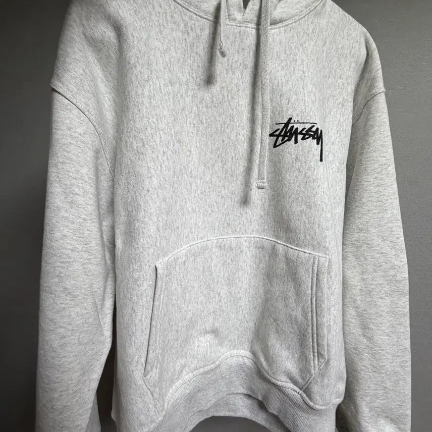 [BUNJANG] Stussy Plush Hoodie Ash Heather M / 스투시 플러시 후드 애쉬 헤더 M