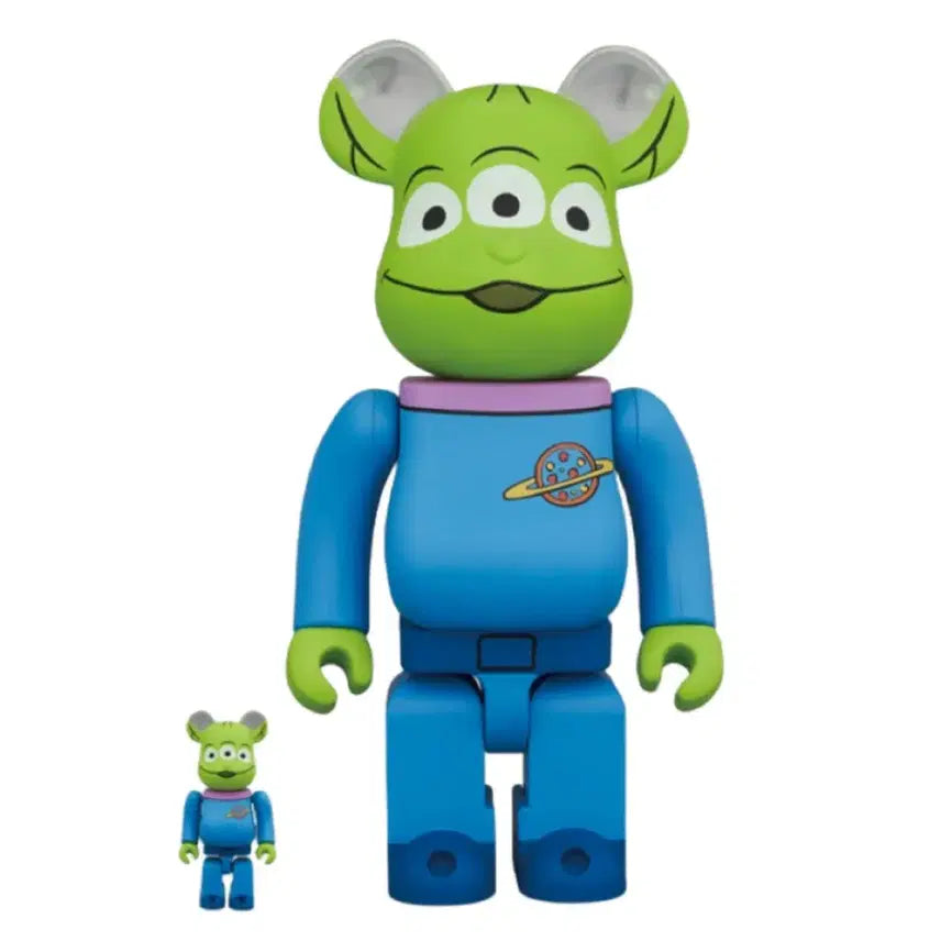 [BUNJANG] Bearbrick Toy Story Alien 400% &amp; 100% Set (Unsealed) / 베어브릭 토이스토리 알린 400%100% 세트(개봉품)
