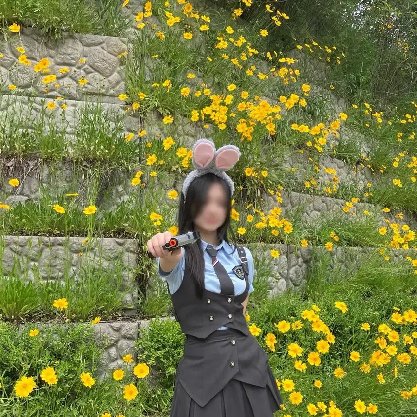[BUNJANG] Preppy School Uniform Set with Headband / [머리띠 포함] 졸사 프레피룩 영국교복 주디 졸업사진
