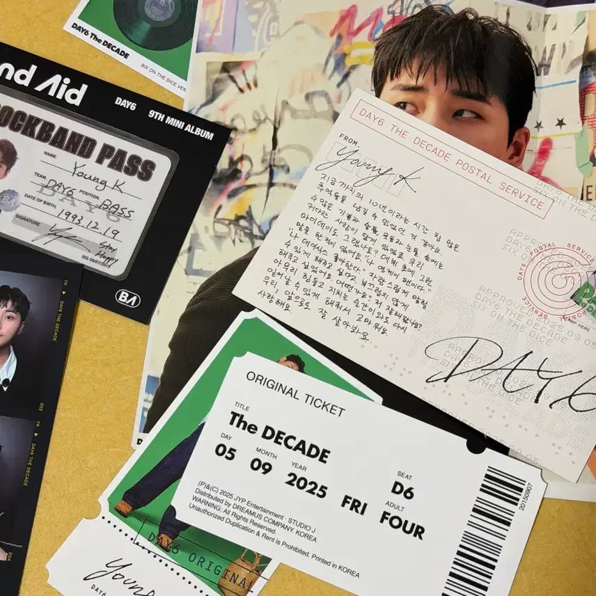 [BUNJANG] Day6 Young K Album Bundle Set / 데이식스 앨범 구성품 영케이 ID카드 포스터 엽서 등