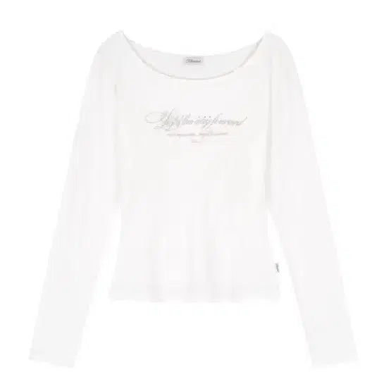 [SOLD OUT] 새제품) 클리시어 클린 레터탑 화이트 긴팔 kleesier kleen