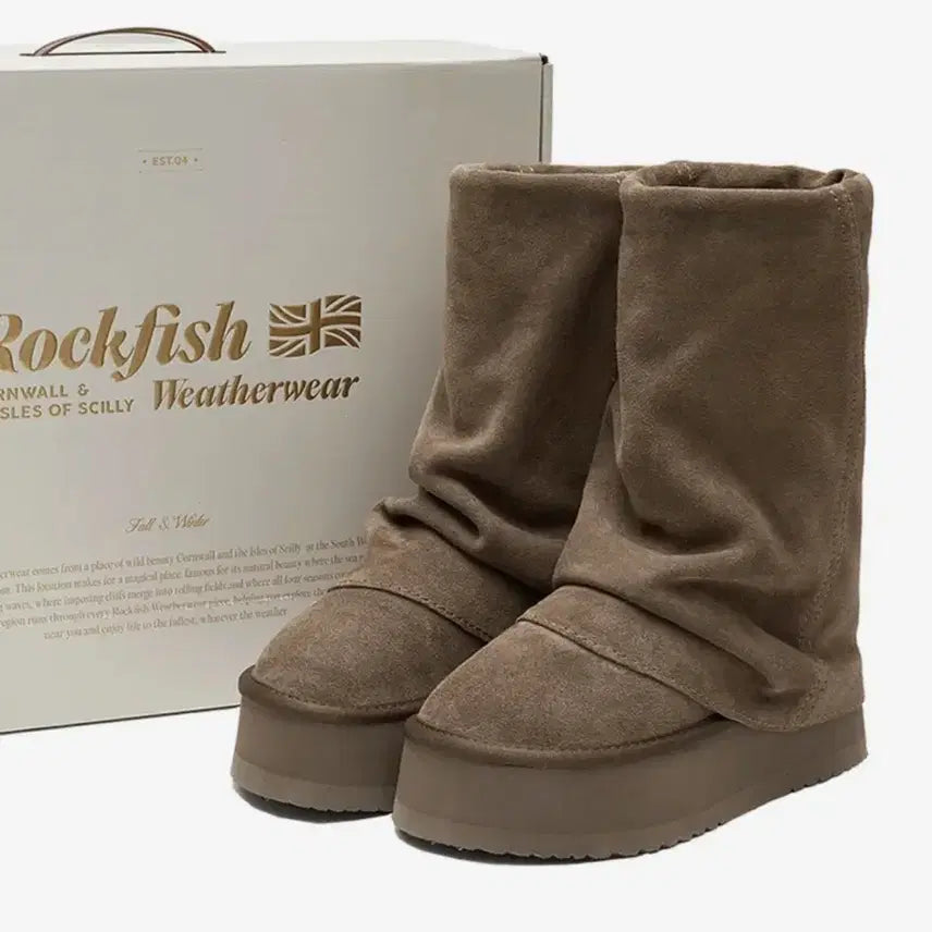 [BUNJANG] Rockfish Weatherwear Maxi Fold Boots Mid Chestnut / 락피쉬웨더웨어 맥시 폴드 부츠 미들 채스넛