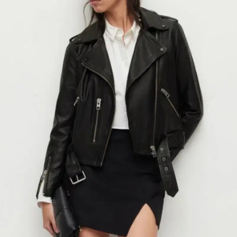 [BUNJANG] AllSaints Balfern Leather Jacket / 올세인츠 라이더 가죽자켓 발펀 34 프랑스 구매
