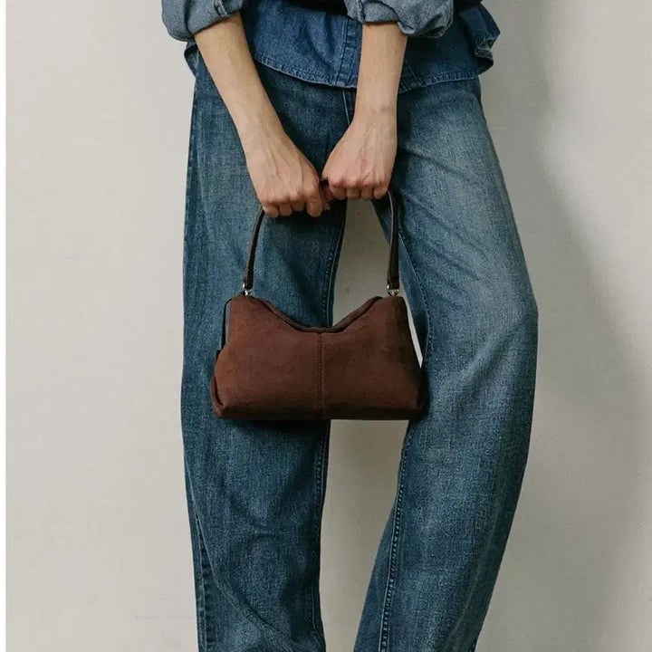 [BUNJANG] Moremor Mobo Suede Brown Mini Bag / [모어모르] 모보백 스웨이드 브라운 미니백