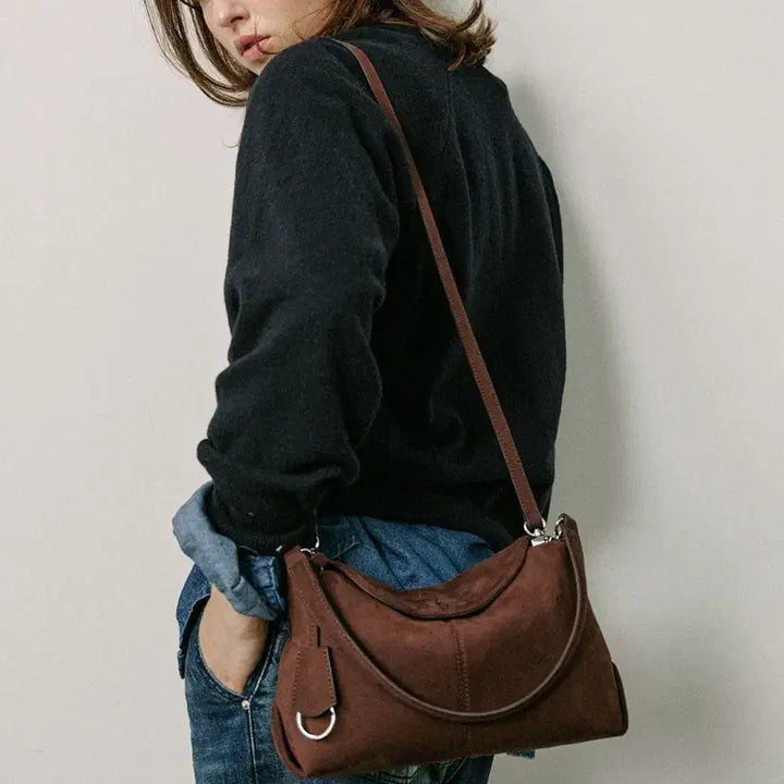 [BUNJANG] Moremor Mobo Suede Brown Mini Bag / [모어모르] 모보백 스웨이드 브라운 미니백