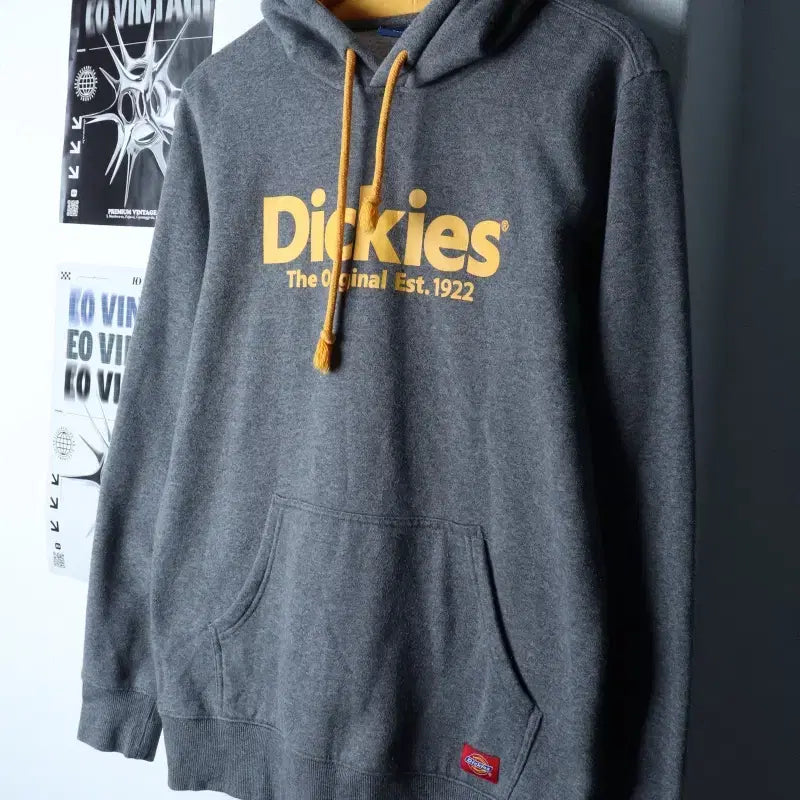 [BUNJANG] Dickies Big Logo Gray Hoodie Y2K / (M) 디키즈 후드티셔츠 빅로고 그레이 Y2K 기모-1740E