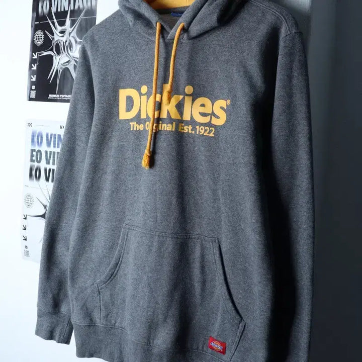 [BUNJANG] Dickies Big Logo Gray Hoodie Y2K / (M) 디키즈 후드티셔츠 빅로고 그레이 Y2K 기모-1740E