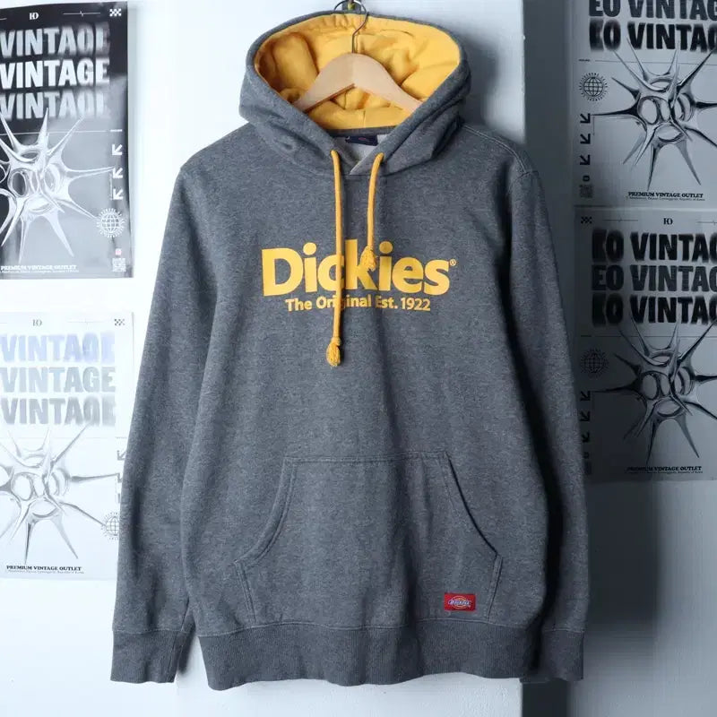 [BUNJANG] Dickies Big Logo Gray Hoodie Y2K / (M) 디키즈 후드티셔츠 빅로고 그레이 Y2K 기모-1740E
