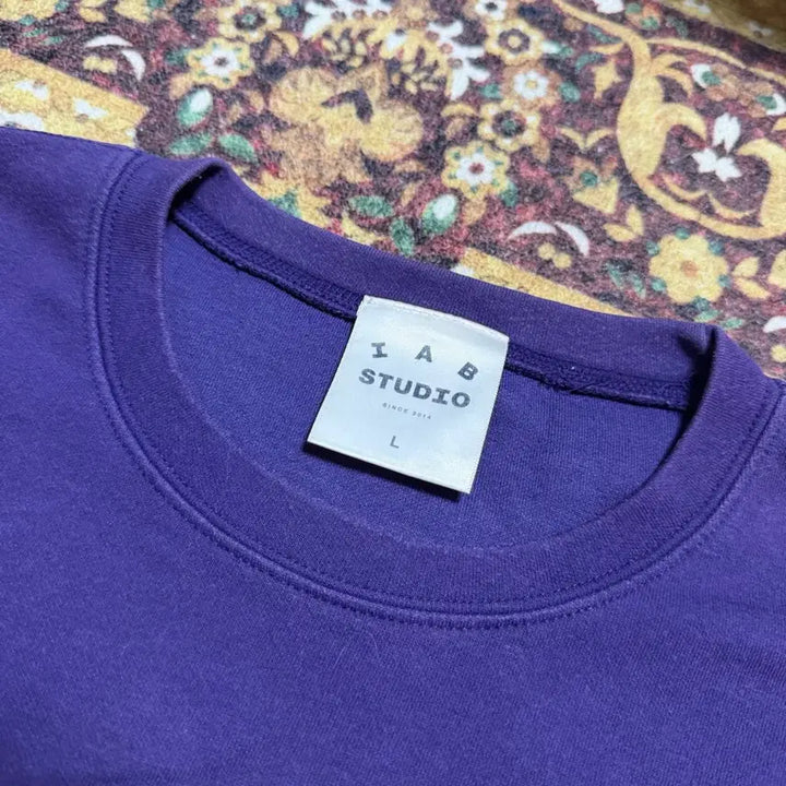 [BUNJANG] IAB Studio Logo Painting Long Sleeve Shirt / [L] IAB STUDIO 로고 페인팅 롱슬리브 퍼플