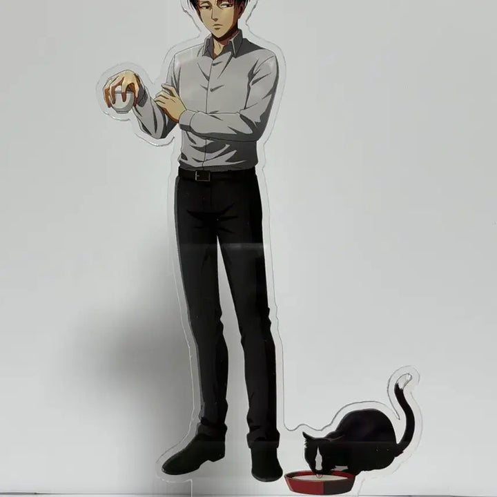 [BUNJANG] Attack on Titan Levi Cat Acrylic Stand Princess Cafe / 진격의거인 진격거 리바이 고양이 아크릴스탠드 프린세스카페