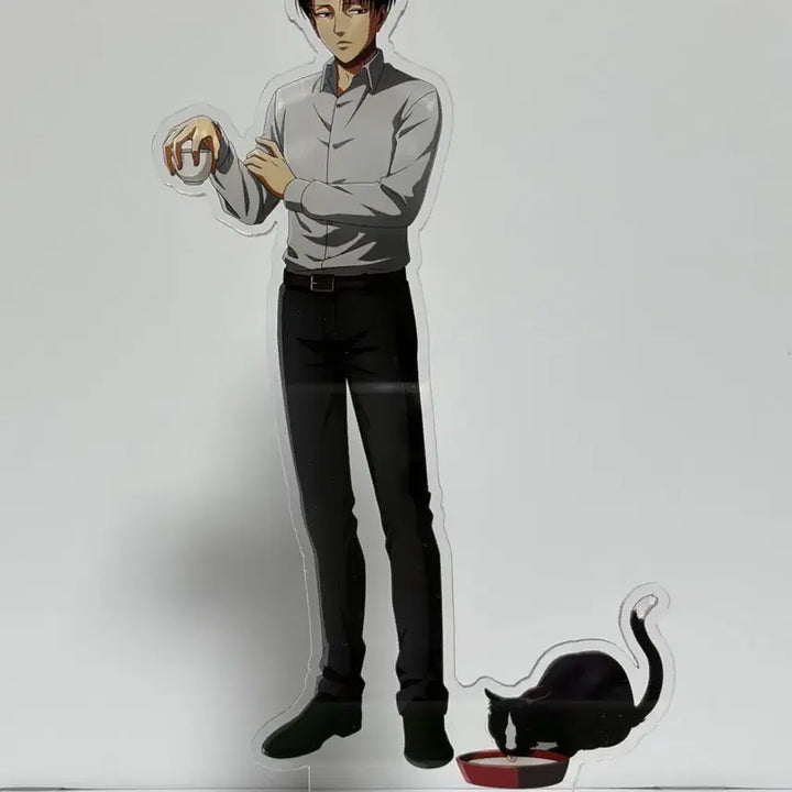 [BUNJANG] Attack on Titan Levi Cat Acrylic Stand Princess Cafe / 진격의거인 진격거 리바이 고양이 아크릴스탠드 프린세스카페