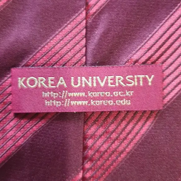 [SOLD OUT] 고려대학교 기념품샵 구입 넥타이 크림슨색 와인색