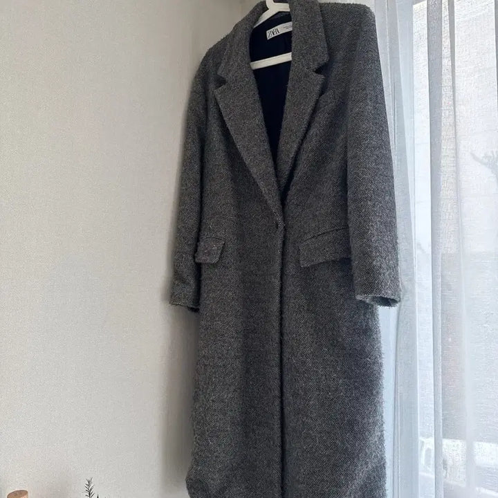 [BUNJANG] ZARA Oversized Grey Wool Blend Coat / 자라 오버핏 그레이 울블랜드 코트