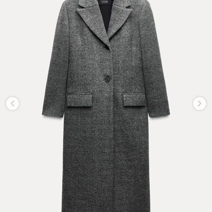 [BUNJANG] ZARA Oversized Grey Wool Blend Coat / 자라 오버핏 그레이 울블랜드 코트