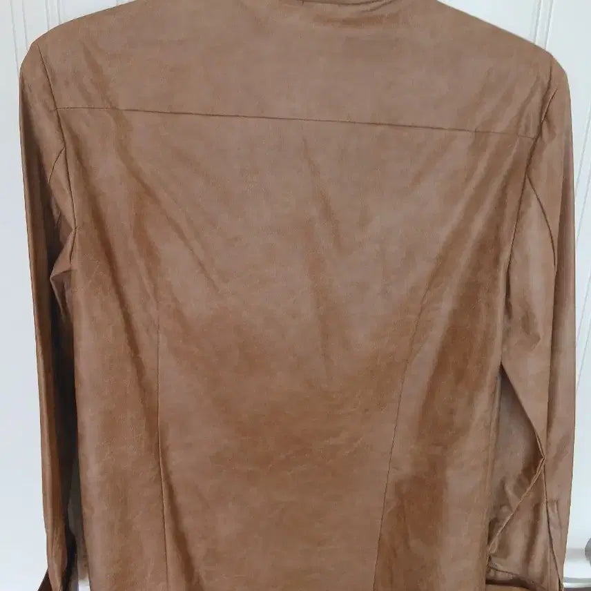 [SOLD OUT] 김서룡 브라운 레더 셔츠 새상품