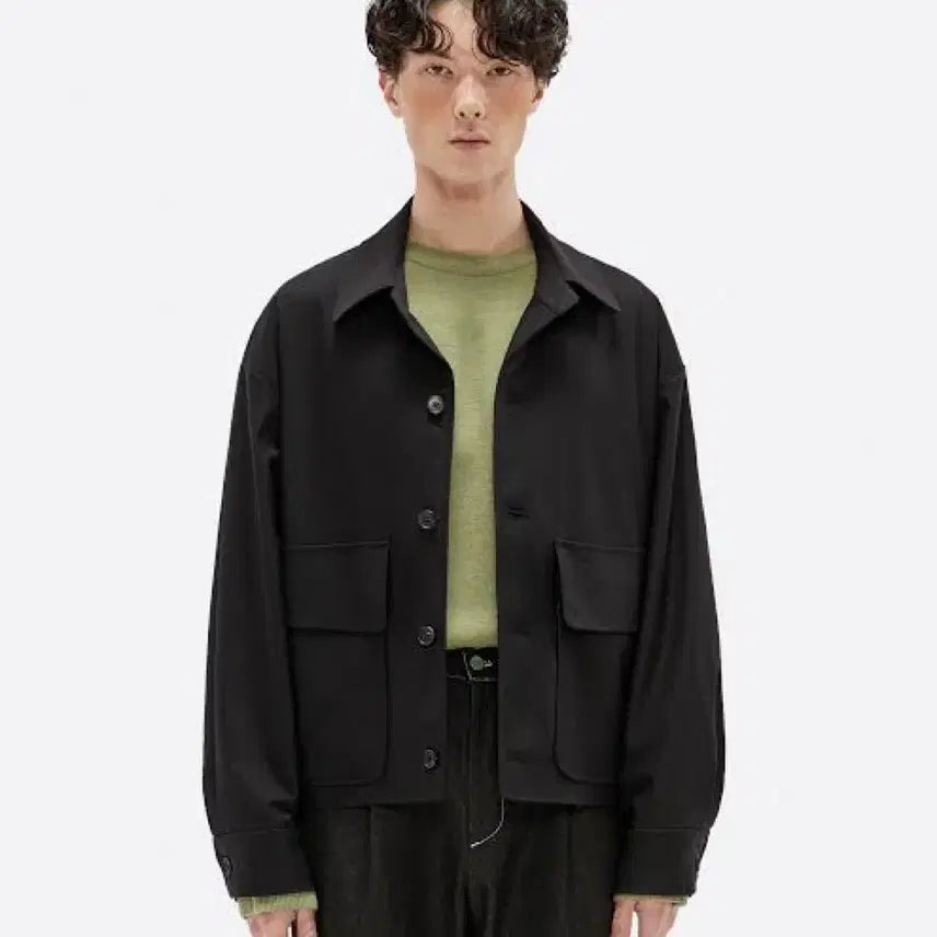 [BUNJANG] Elmood Minimal Pocket Detail Trucker Jacket / [44][S] 엘무드 미니멀 포켓 디테일 트러커 자켓