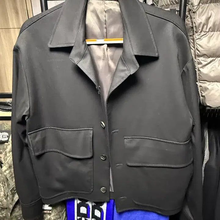 [BUNJANG] Elmood Minimal Pocket Detail Trucker Jacket / [44][S] 엘무드 미니멀 포켓 디테일 트러커 자켓