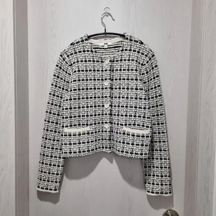 [BUNJANG] Uniqlo Tweed Knit Jacket / 유니클로 트위드 니트 자켓