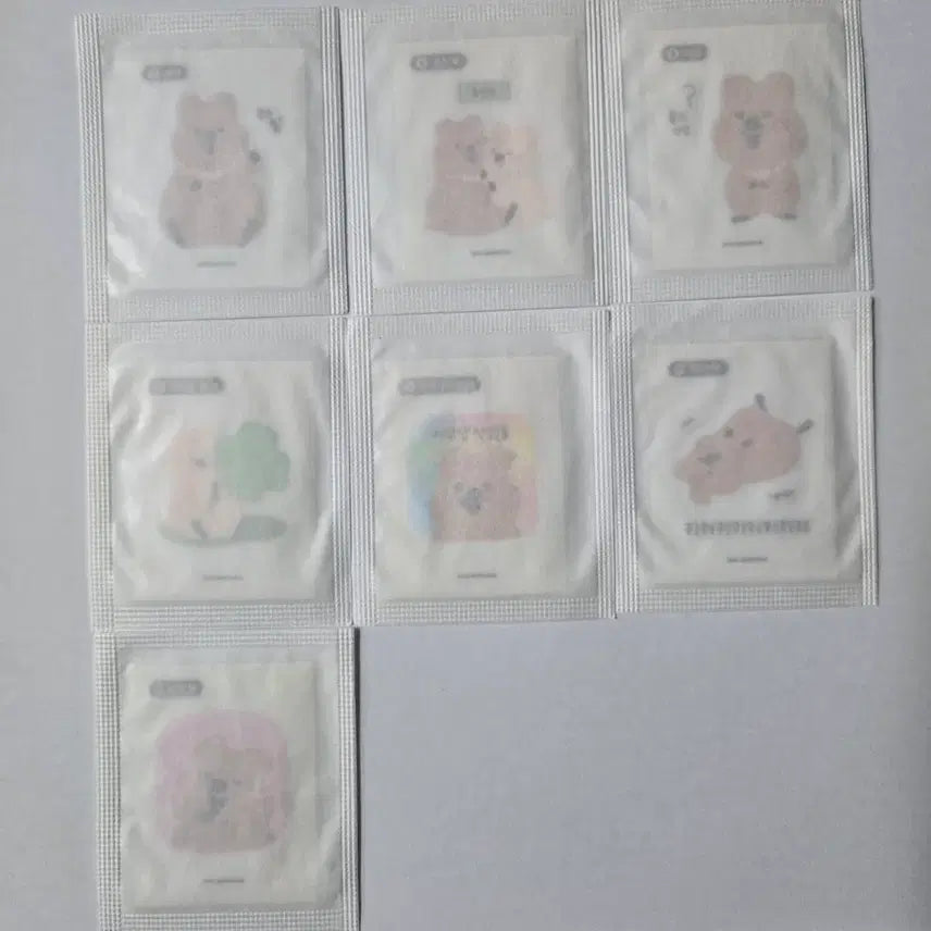 [BUNJANG] Kikikwokka Cotton Candy Sticker Bundle Set / 키키쿼카 솜사탕 띠부씰 일괄