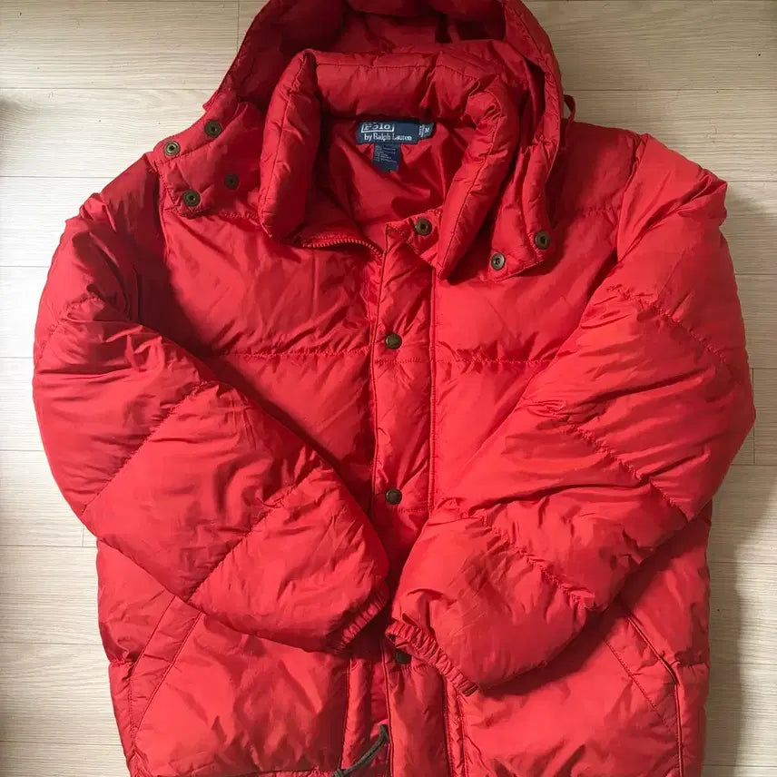 [BUNJANG] Polo Ralph Lauren Red Puffer Jacket / 폴로 랄프로렌 레드 푸퍼 패딩