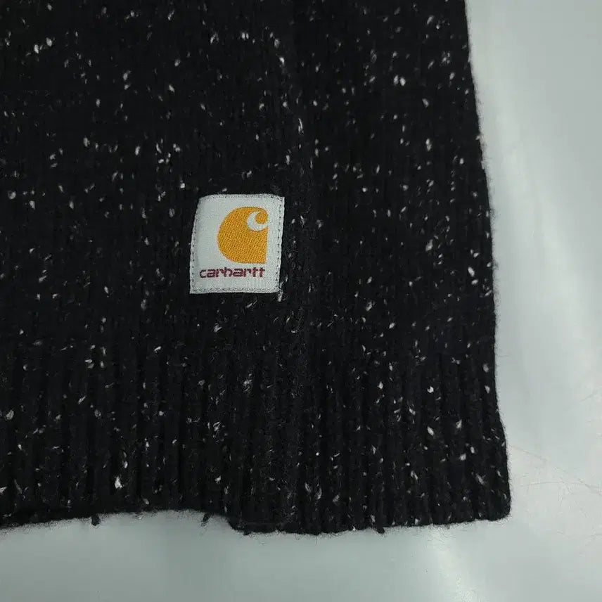 [BUNJANG] Carhartt WIP Logo Patch Raglan Anglistic Lambswool Turtleneck / 칼하트 WIP 블랙 화이트 보카시 로고패치 레글런 앙글리스틱 램스울 목티