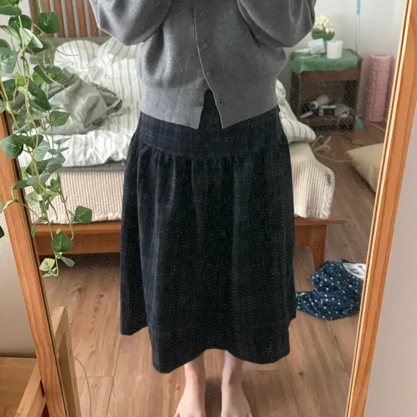 [BUNJANG] MIXXO Checkered Midi Skirt / 미쏘 체크 미디 스커트