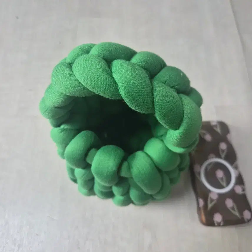 [BUNJANG] Green Knitted Tote Bag / 뜨개가방