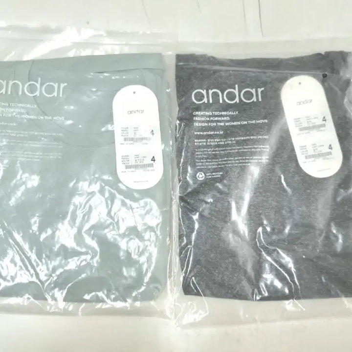 [BUNJANG] Andar Air Touch Long Face T-Shirt (2-Pack) / 안다르 (1+1) 에어터치 롱페이스 티셔츠 2장 가격 새상품