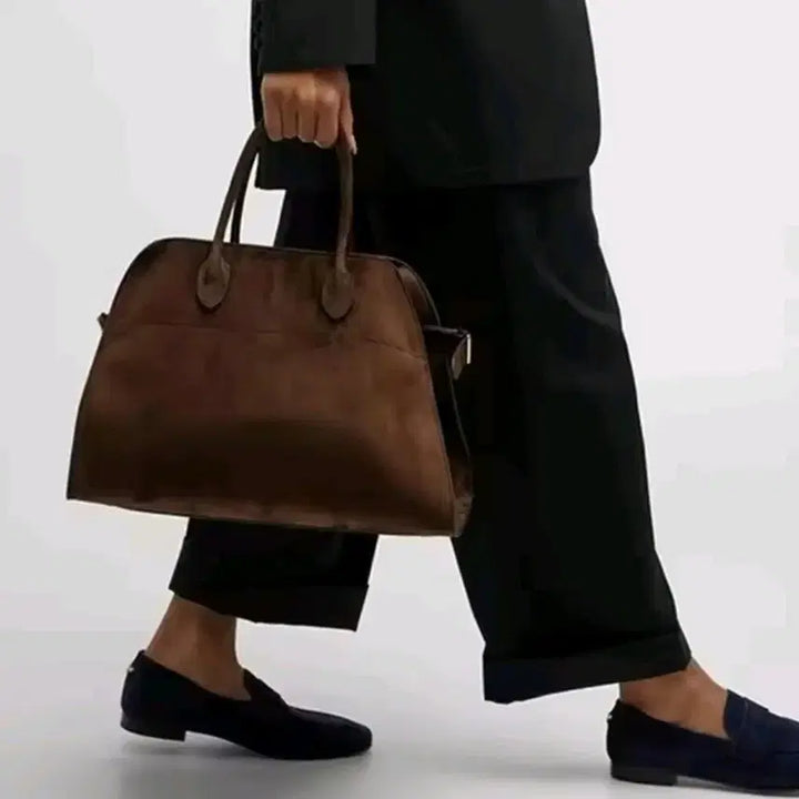 [BUNJANG] PU Leather Tote Bag / (해외배송) PU 가죽 토트백 브라운/블랙 빅백 가방