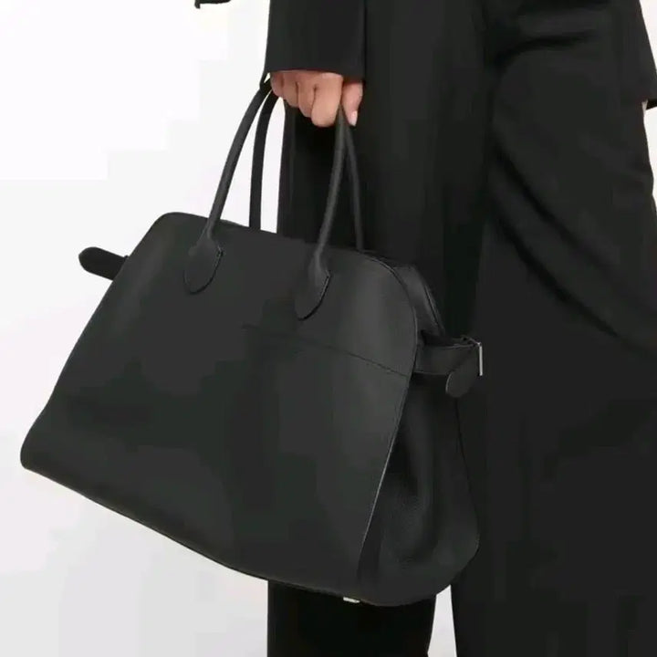 [BUNJANG] PU Leather Tote Bag / (해외배송) PU 가죽 토트백 브라운/블랙 빅백 가방