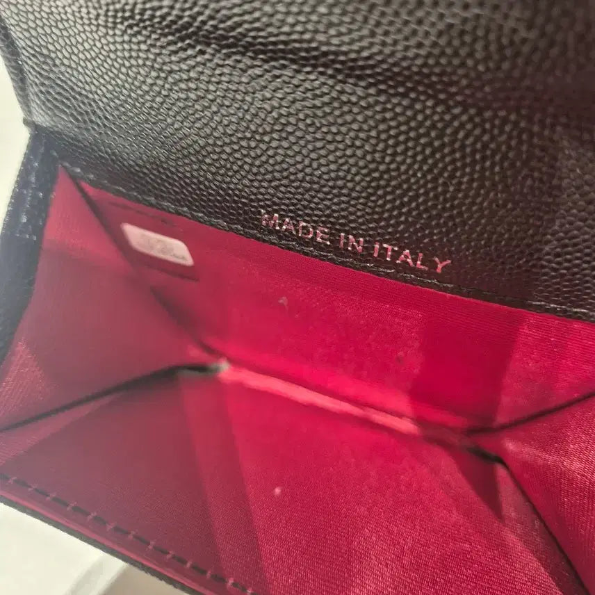 [BUNJANG] Clean Look Caviar Leather Wallet / 클똑 지갑 캐비어 은장 블랙