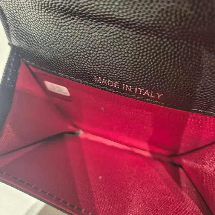 [BUNJANG] Clean Look Caviar Leather Wallet / 클똑 지갑 캐비어 은장 블랙