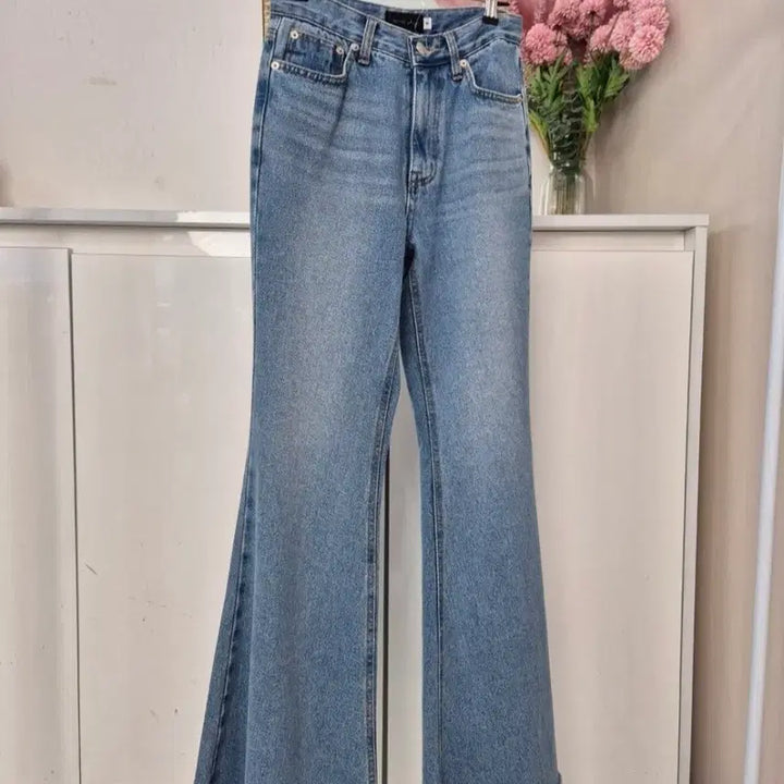 [BUNJANG] High-Waisted Bootcut Jeans / 키큰여자 롱 부츠컷 청바지 하이웨스트 탄탄한 데님 팬츠 108cmㅡ무배