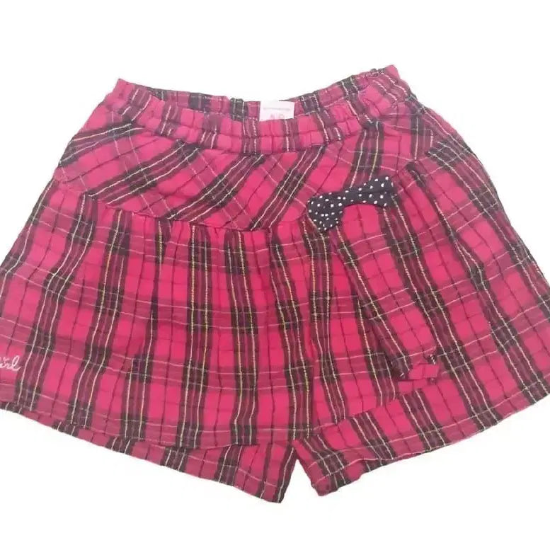 [BUNJANG] Vintage Check Ribbon Skirt Shorts / 빈티지 체크 리본 치마바지 캐캐체 핀터깔 달천 대장 히메갸루