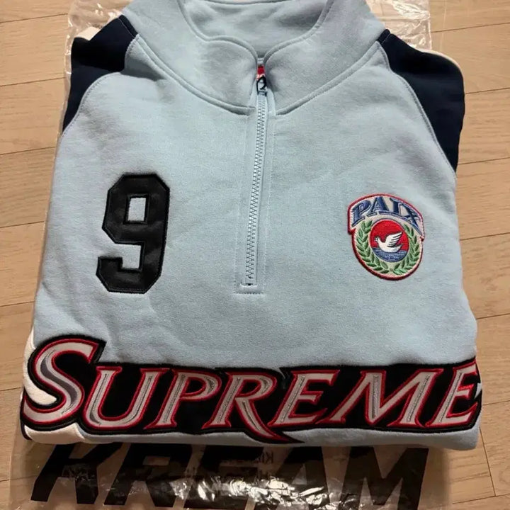 [BUNJANG] Supreme Equip Half Zip Sweatshirt Light Blue XXL / (XXL) 슈프림 이큅 하프 집 스웨트셔츠 라이트 블루 2xl