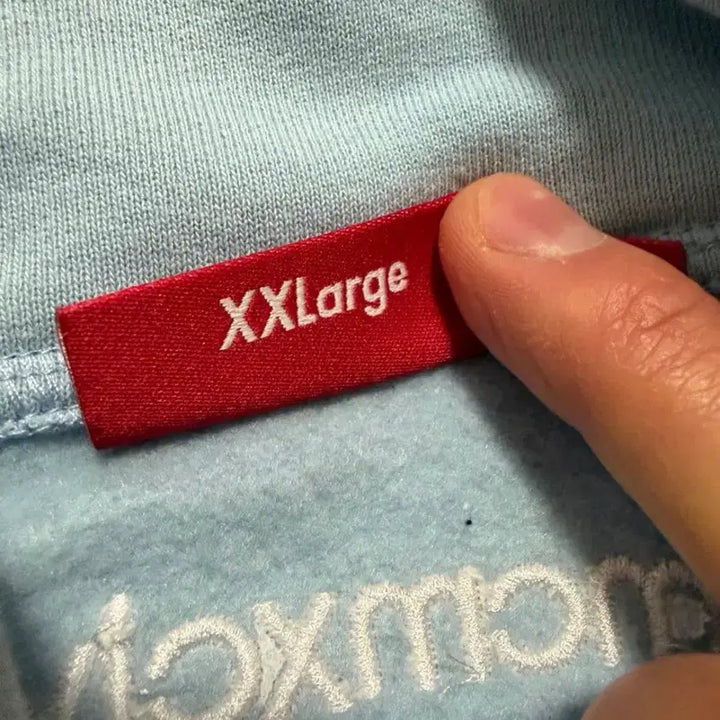 [BUNJANG] Supreme Equip Half Zip Sweatshirt Light Blue XXL / (XXL) 슈프림 이큅 하프 집 스웨트셔츠 라이트 블루 2xl