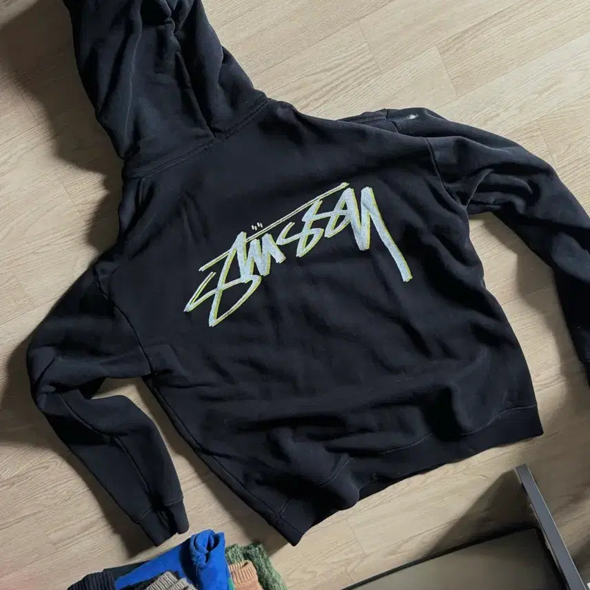 [BUNJANG] Stussy Hooded Sweatshirt (Our Legacy) - Black - Size L / 스투시 후드티(아워레가시) L