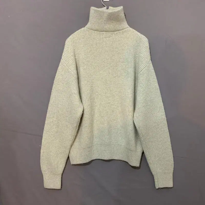 [SOLD OUT] S LEE 리 쿼터 하프 반집업 오트밀 니트