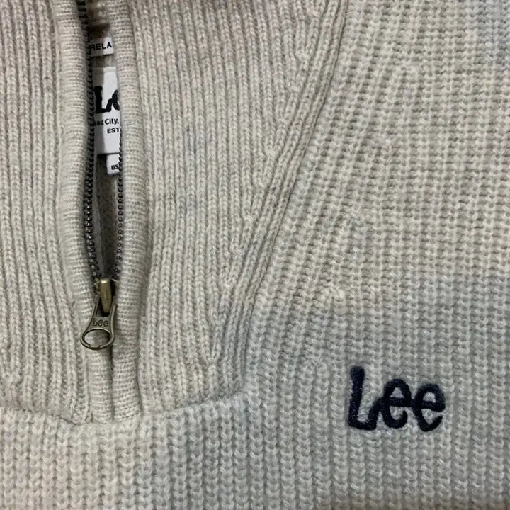 [SOLD OUT] S LEE 리 쿼터 하프 반집업 오트밀 니트